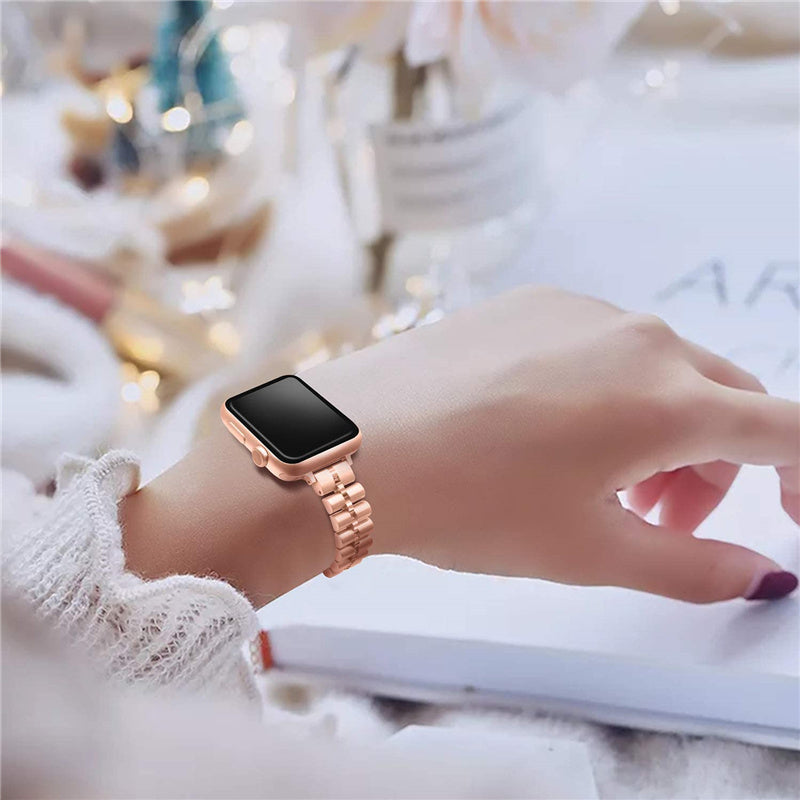 Semicircle 3-Bead Metal Watch Replacement Band for Apple Watch Series 9 8 7 41mm SE (2023) SE(2022) SE 6 5 4 40mm 3 2 1 38mm Semicircle 3-Bead Metal Watch Replacement Band for Apple Watch Series 9 8 7 41mm SE (2023) SE(2022) SE 6 5 4 40mm 3 2 1 38mm